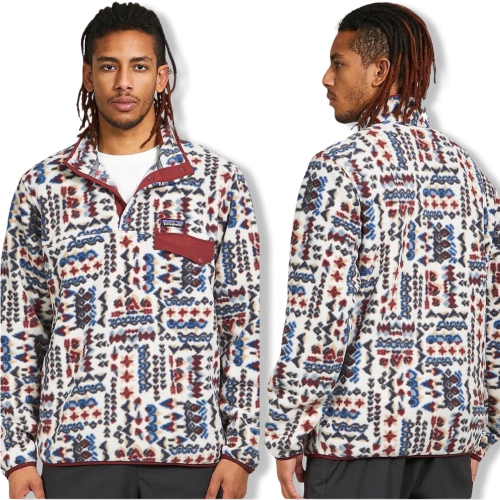 Patagonia Synchilla Fleece Pullover in Wandering Woods Pumice